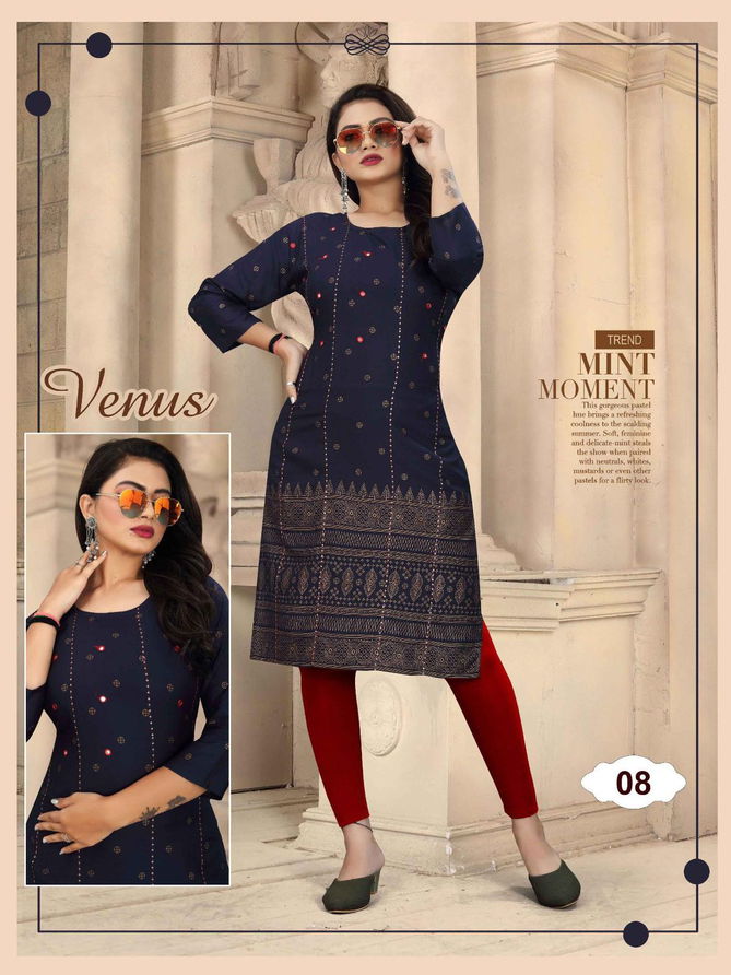 Aagya Venus Ethnic Wear Wholesale Kurti Collection